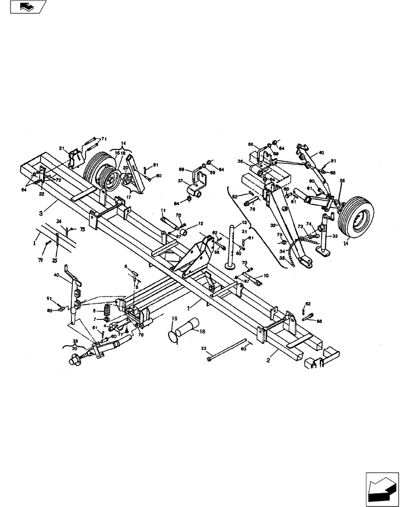 Схема запчастей Case IH 3100 - (39.100.01) - MAIN FRAME (39) - FRAMES AND BALLASTING