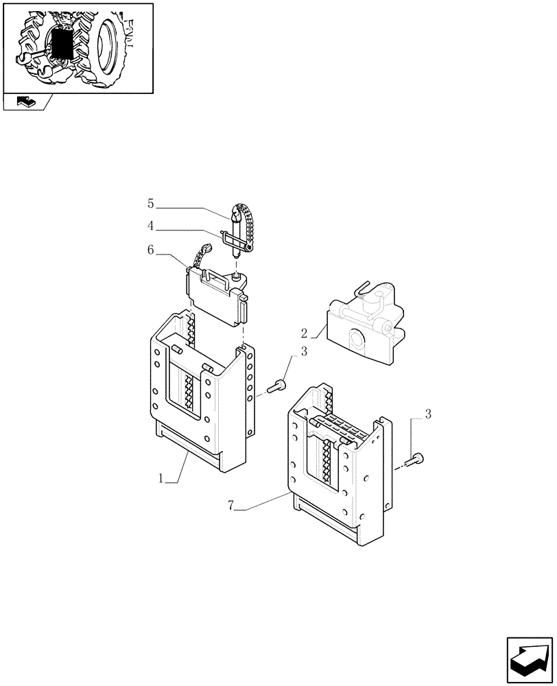 Схема запчастей Case IH PUMA 210 - (1.89.5/01[01]) - (VAR.089-947) TOW HITCH AND TRAILER END - C6976 (09) - IMPLEMENT LIFT