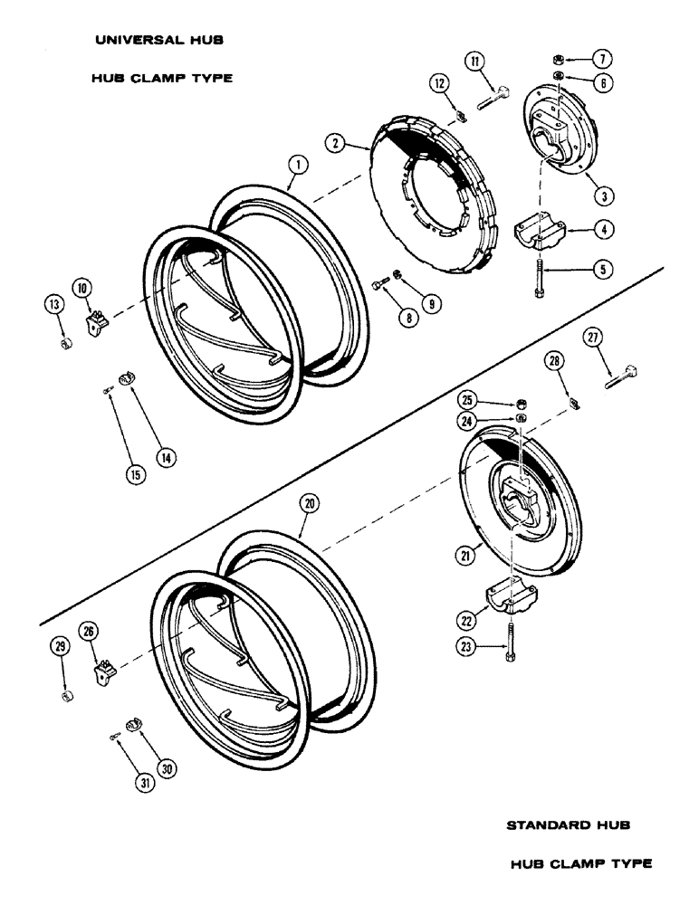 Схема запчастей Case IH 870 - (204) - REAR WHEELS W/34" RIMS, POWER ADJUSTABLE, (USED WITH 3-3/16" DIAMETER AXLE) (06) - POWER TRAIN