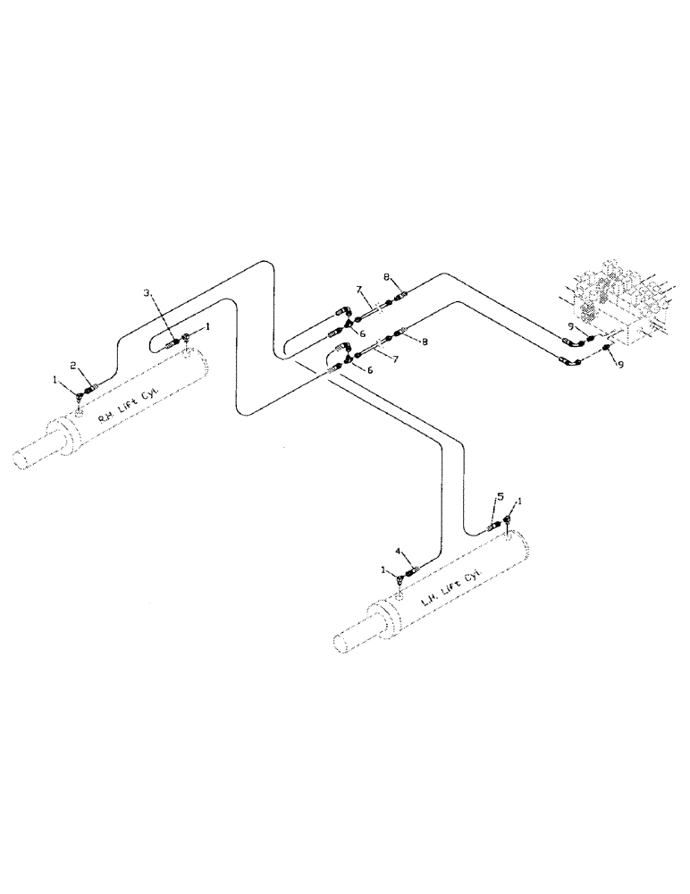 Схема запчастей Case IH 7700 - (B06-27) - HYDRAULIC CIRCUIT, ELEVATOR LIFT Hydraulic Components & Circuits