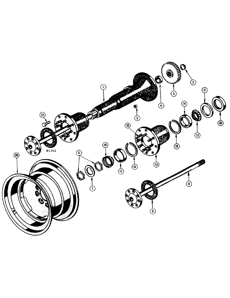 Схема запчастей Case IH 1010 - (274) - MAIN AXLE AND HOUSING, GRAIN AND RICE TRACK COMBINES (25) - FRONT AXLE SYSTEM