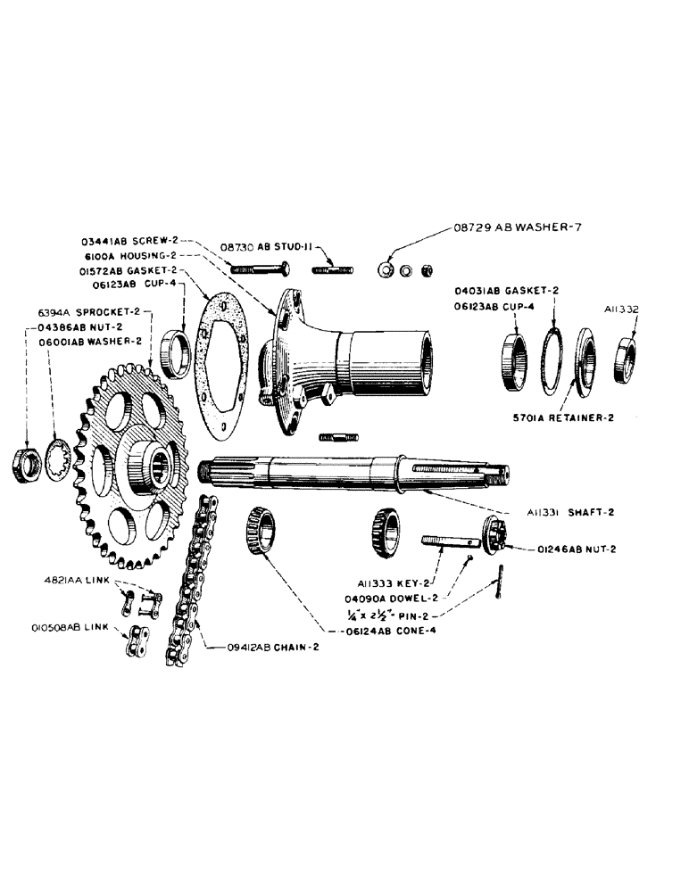 Схема запчастей Case IH 940 - (2-081) - REAR AXLE AND HOUSING (06) - POWER TRAIN