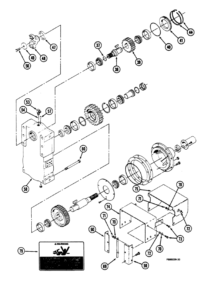 Схема запчастей Case IH 9150 - (6-072) - PTO TRANSFER CASE ASSEMBLY, (CONT) (06) - POWER TRAIN