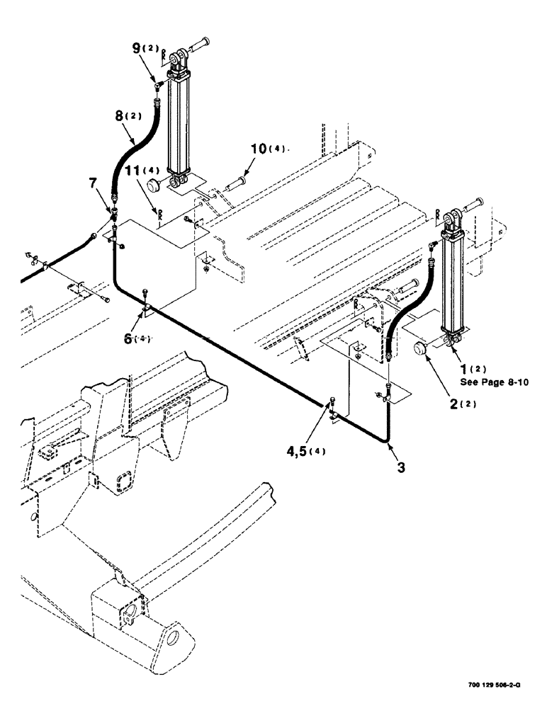 Схема запчастей Case IH 8575 - (8-08) - HYDRAULIC BALE DENSITY ASSEMBLY (07) - HYDRAULICS