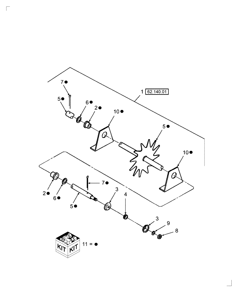 Схема запчастей Case IH SB551 - (62.140.02) - METERING WHEEL (62) - PRESSING - BALE FORMATION
