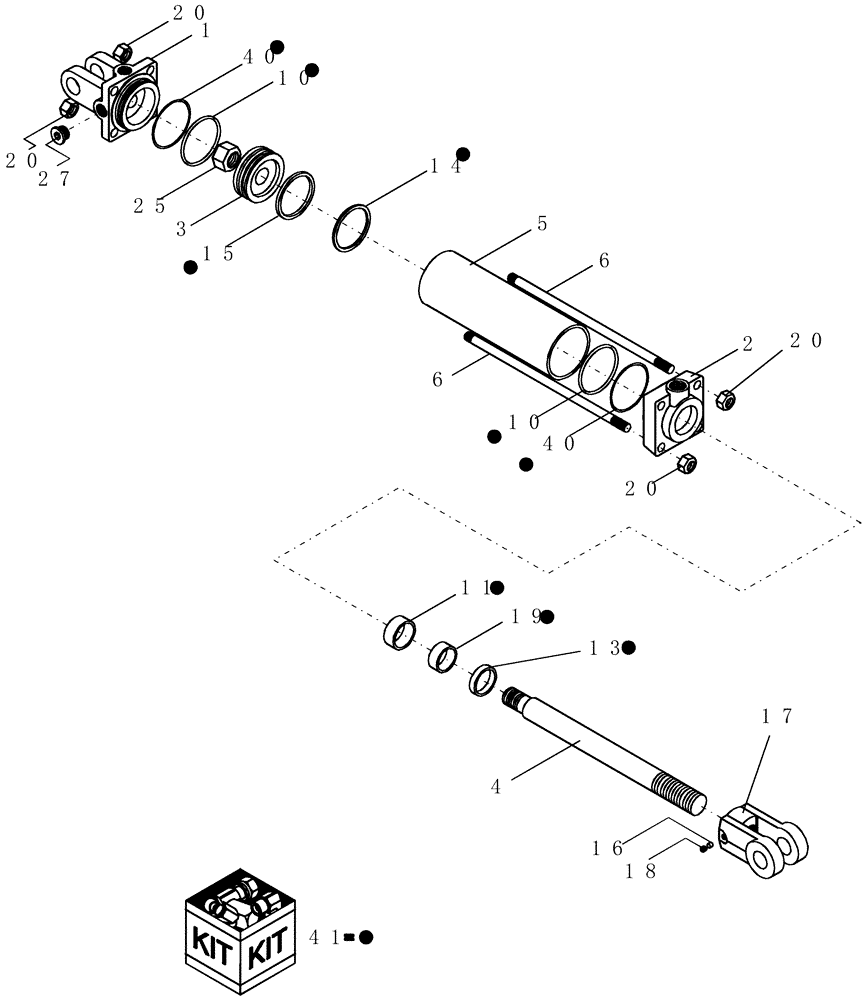 Схема запчастей Case IH 600 - (35.900.06) - 5" HYDRAULIC CYLINDERS - MONARCH (35) - HYDRAULIC SYSTEMS