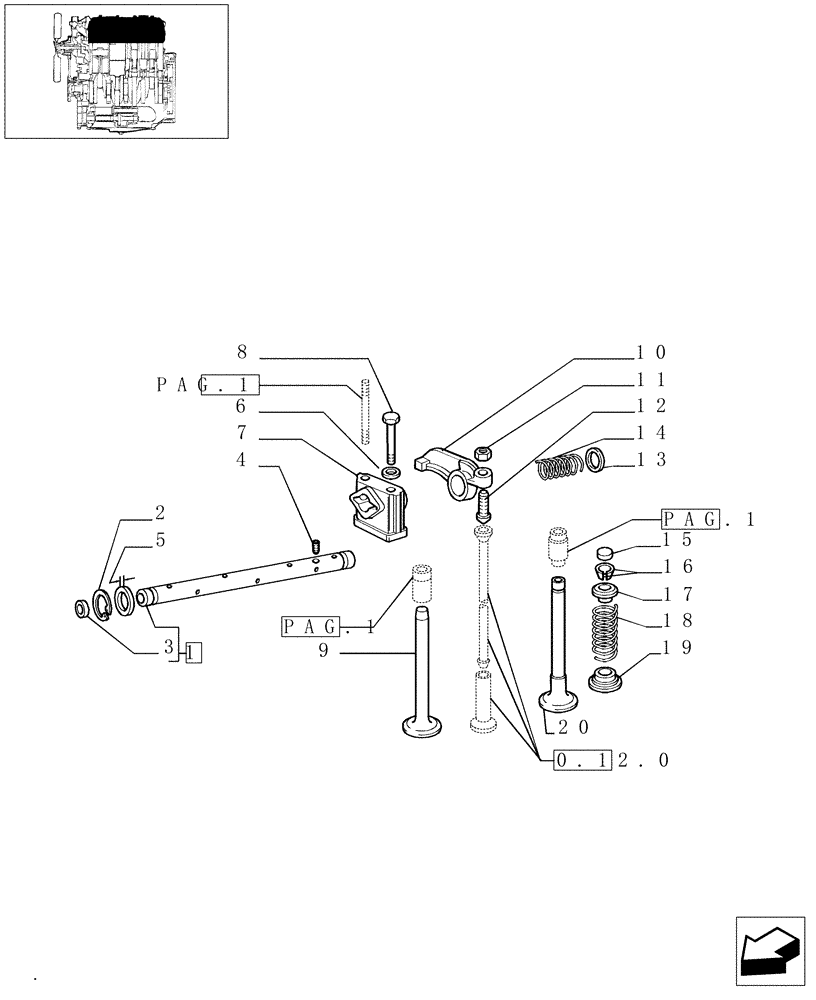 Схема запчастей Case IH JX1095N - (0.06.0[02]) - VALVES (01) - ENGINE