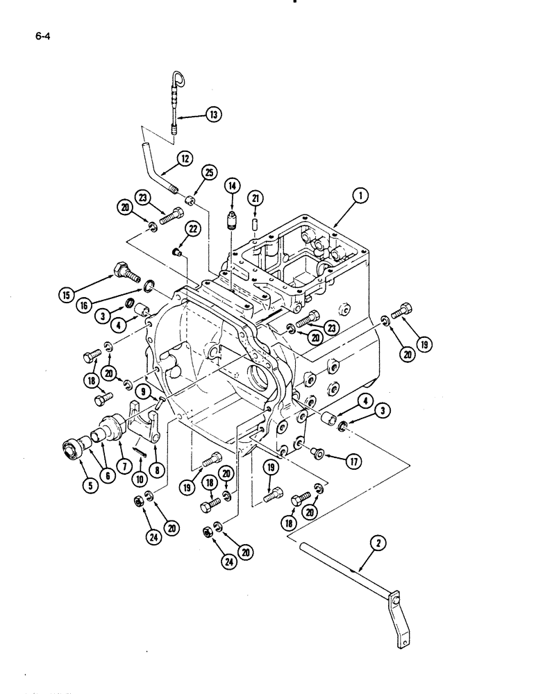 Схема запчастей Case IH 275 - (6-04) - CLUTCH AND TRANSMISSION HOUSING (06) - POWER TRAIN