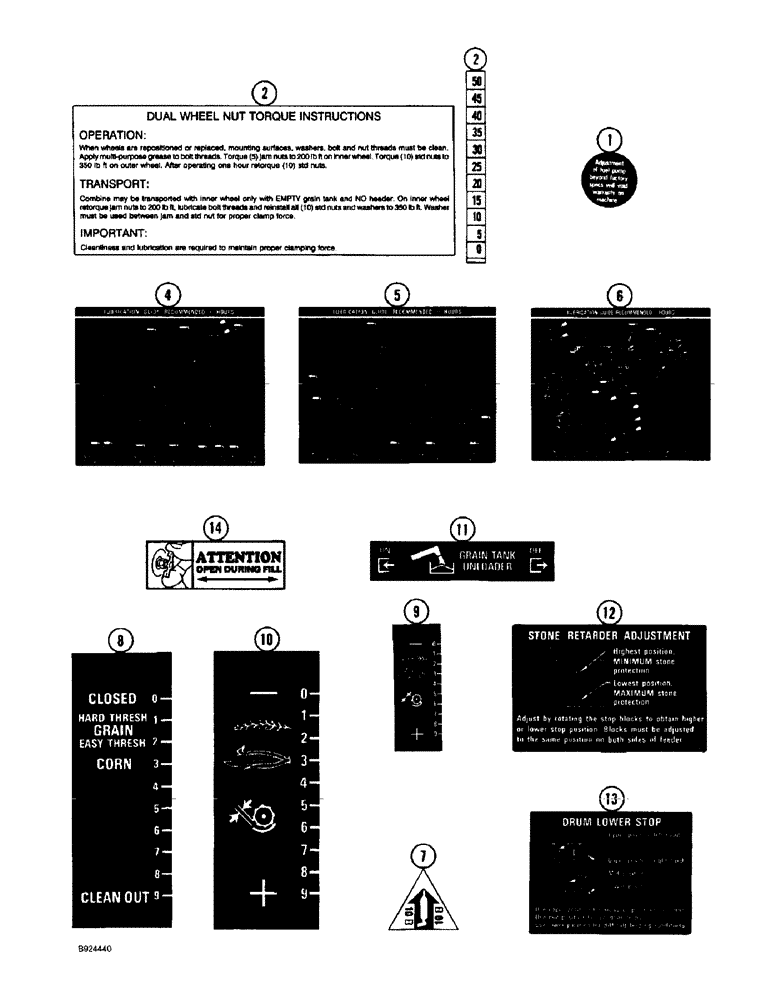 Схема запчастей Case IH 1688 - (9H-34) - DECALS, GENERAL INSTRUCTIONS (12) - CHASSIS