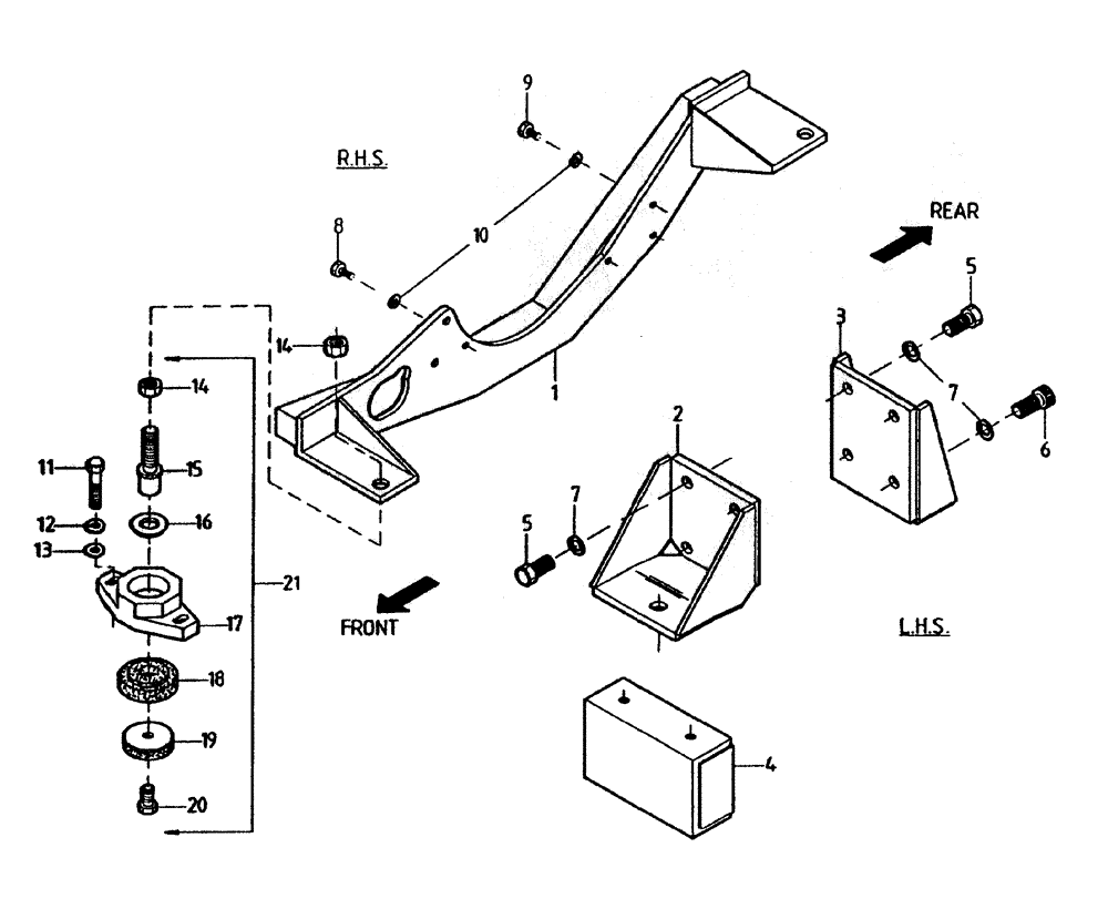 Схема запчастей Case IH 7700 - (C03-75A) - ENGINE MOUNTS (L10), SERIAL #7918 AND ONWARDS Engine & Engine Attachments