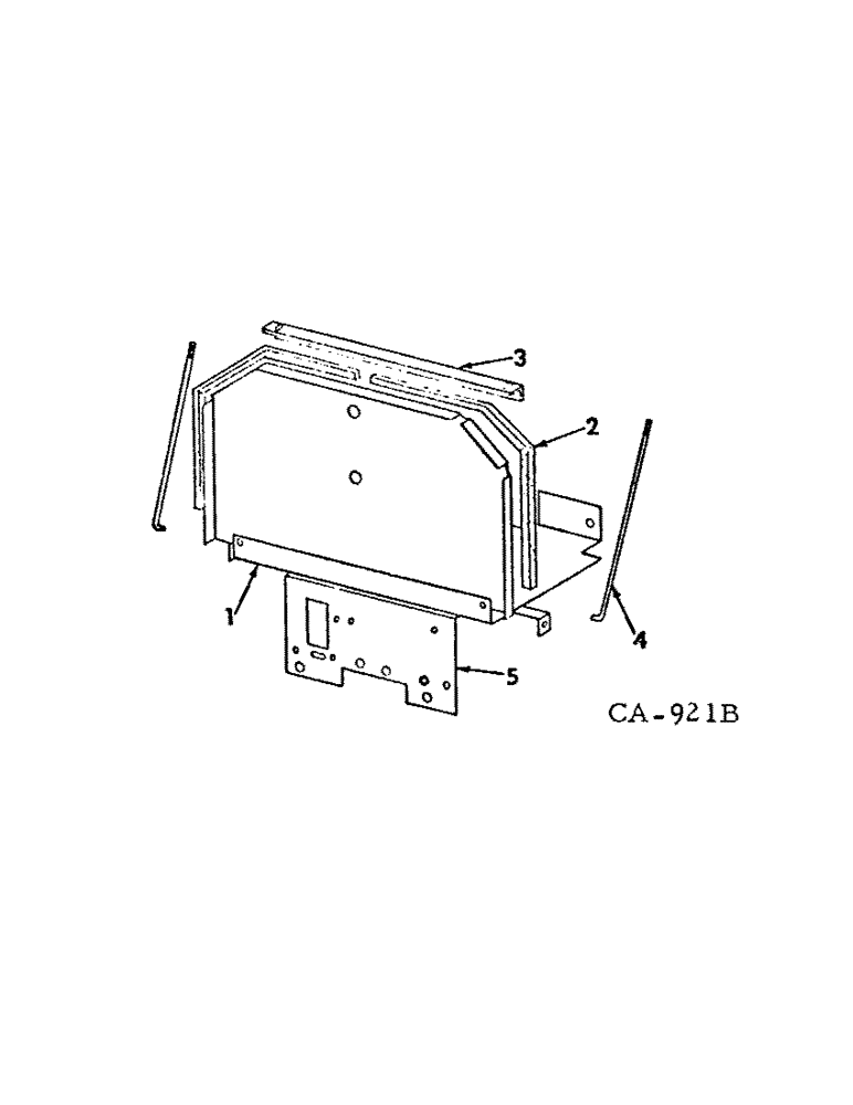 Схема запчастей Case IH 464 - (08-18) - ELECTRICAL, BATTERY TRAY, ONE PIECE (06) - ELECTRICAL