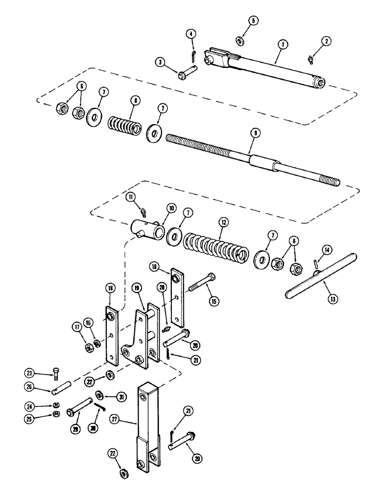 Схема запчастей Case IH DOT 23 - (14) - LEVELING ASSEMBLY 