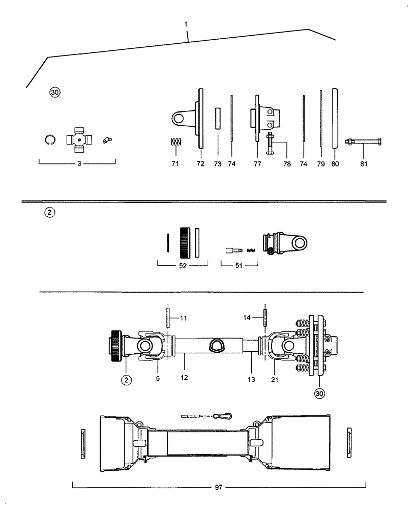 Схема запчастей Case IH 717721366 - (003) - DRIVELINE 