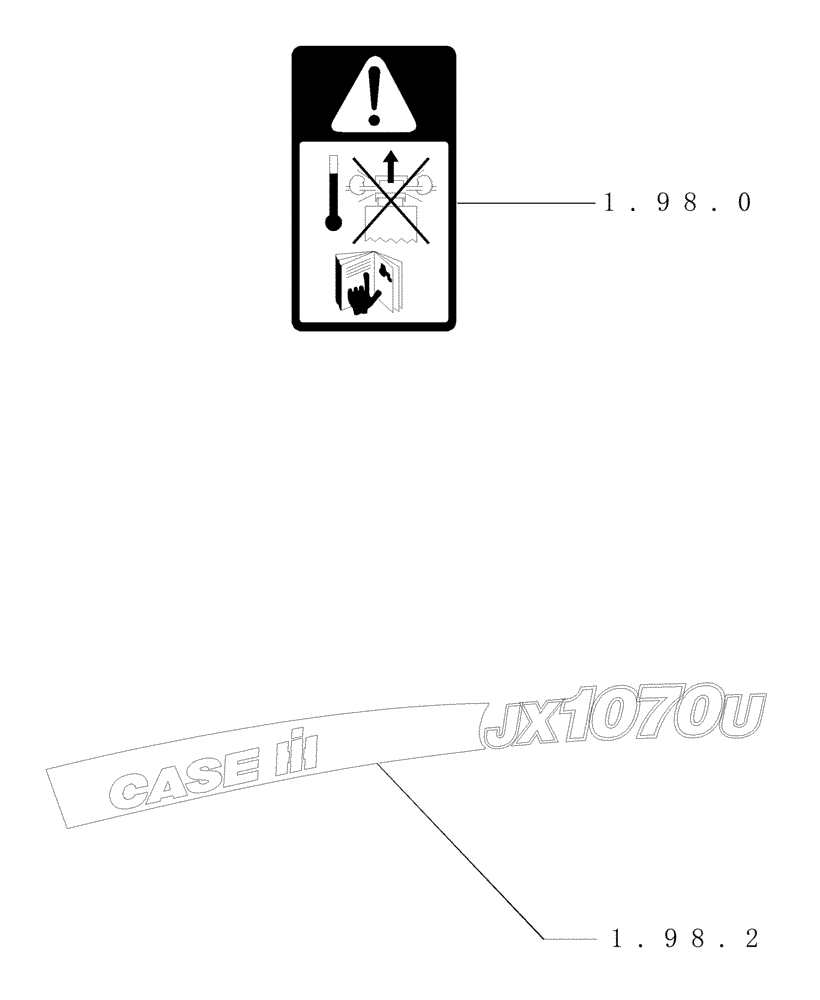 Схема запчастей Case IH JX1100U - (1.97.0 SEC. 13) - DECALS (13) - DECALS
