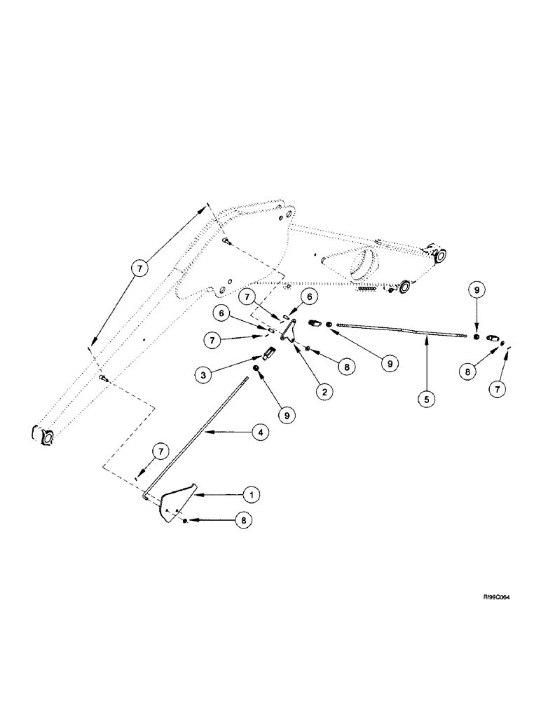 Схема запчастей Case IH L650 - (9-04) - BUCKET LEVEL INDICATOR (09) - CHASSIS/ATTACHMENTS