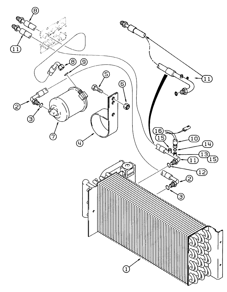 Схема запчастей Case IH 2155 - (9E-50) - HEATING AND AIR CONDITIONING SYSTEM, RECEIVER-DRIER SYSTEM (10) - CAB & AIR CONDITIONING
