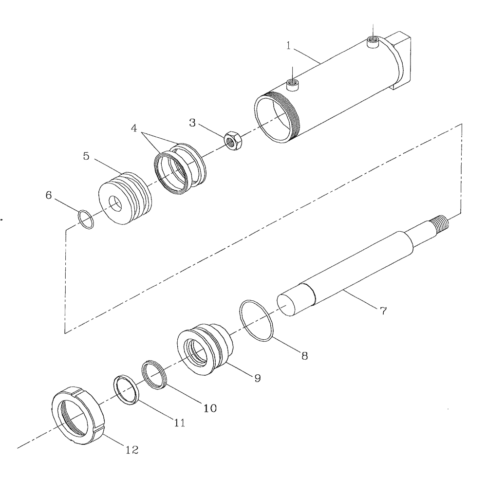 Схема запчастей Case IH 7700 - (B02[07]) - HYDRAULIC CYLINDER {TRACK ADJUSTER} Hydraulic Components & Circuits