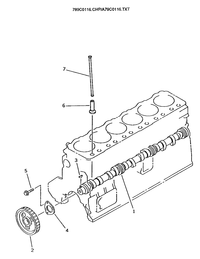 Схема запчастей Case IH 7000 - (C01-16) - ENGINE, CAMSHAFT & TAPPET Engine & Engine Attachments