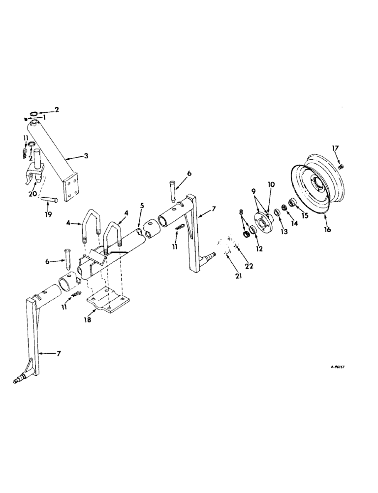 Схема запчастей Case IH 43 - (D-03) - TRANSPORT ATTACHMENT, FOR EIGHT AND TWELVE-ROW CULTIVATORS 