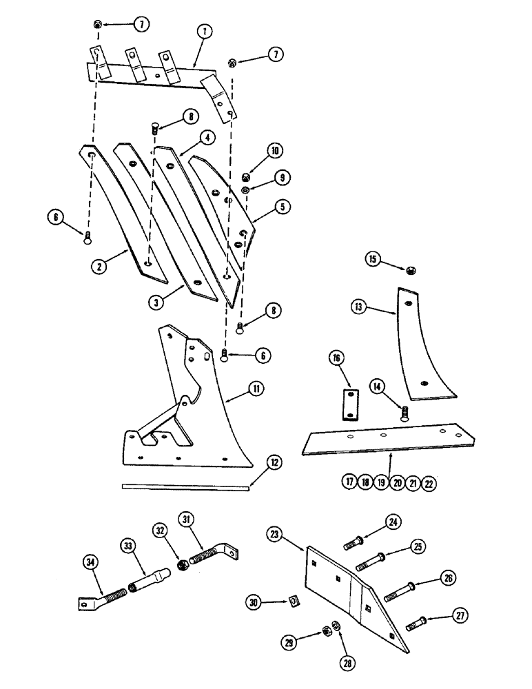 Схема запчастей Case IH 308 - (34) - BOTTOM, 18 INCH, SLAT 