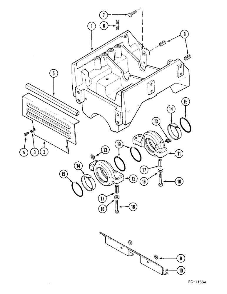 Схема запчастей Case IH 685 - (9-660) - FRONT BOLSTER - 4 WHEEL DRIVE, 685 : 18001-, 885 : 18001- (09) - CHASSIS/ATTACHMENTS