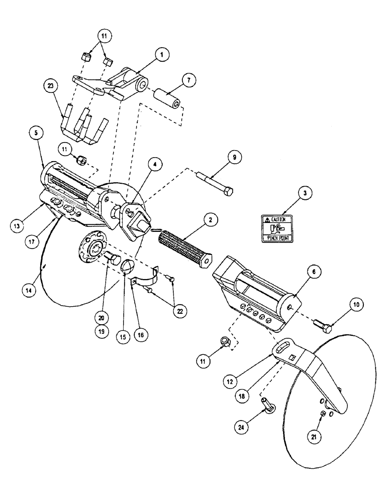 Схема запчастей Case IH CONCORD - (B68) - DISC LEVELERS 