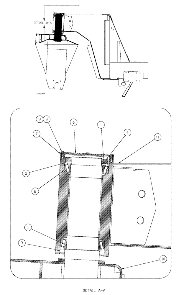 Схема запчастей Case IH FLX3300B - (04-006) - FRAME SUB ASSEMBLY Frame & Suspension