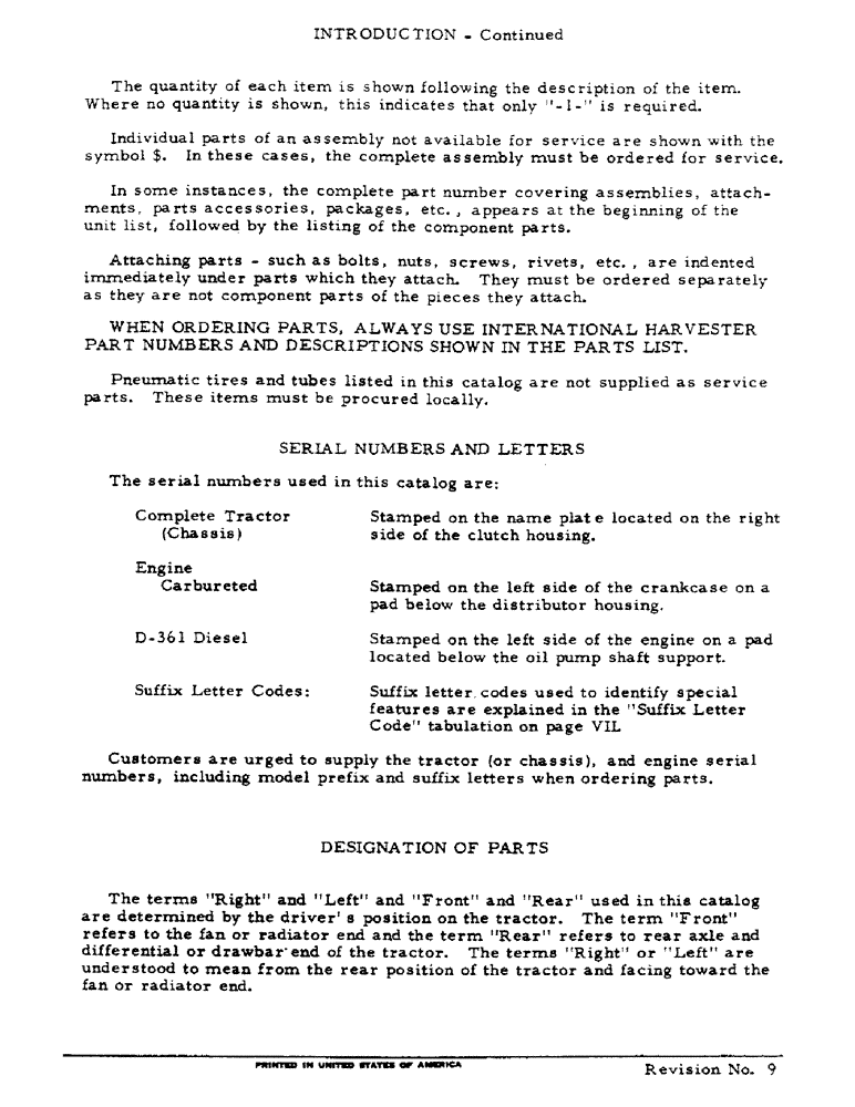 Схема запчастей Case IH 2806 - (5) - INTRODUCTION - SERIAL NUMBER LOCATIONS (00) - GENERAL