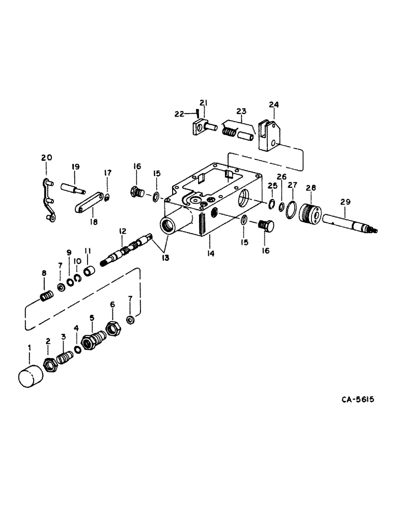 Схема запчастей Case IH 1440 - (10-22) - HYDRAULICS, CONTROL VALVE, HYDROSTATIC PUMP, SUNDSTRAND (07) - HYDRAULICS