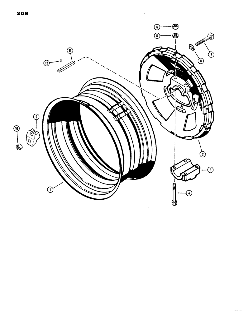 Схема запчастей Case IH 770 - (208) - DUAL REAR WHEELS, CAST W/34" RIMS (06) - POWER TRAIN