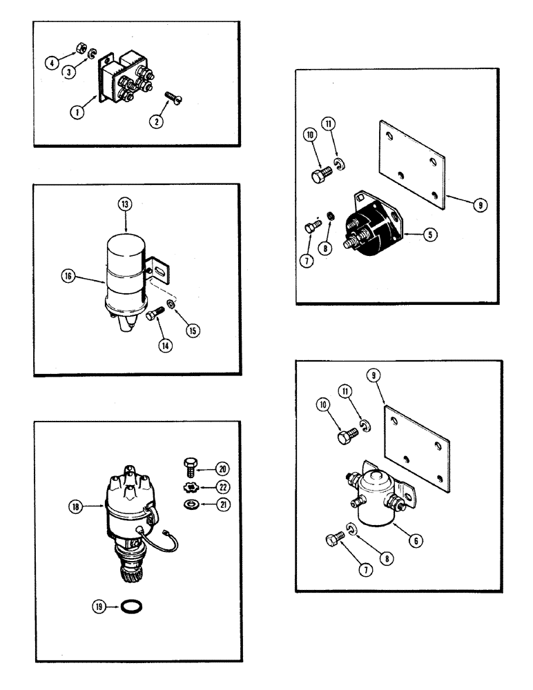Схема запчастей Case IH 870 - (083A) - ELECTRICAL EQUIPMENT MOUNTING, (336B) DIESEL & (301B) SPARK IGNITION ENGINES (04) - ELECTRICAL SYSTEMS