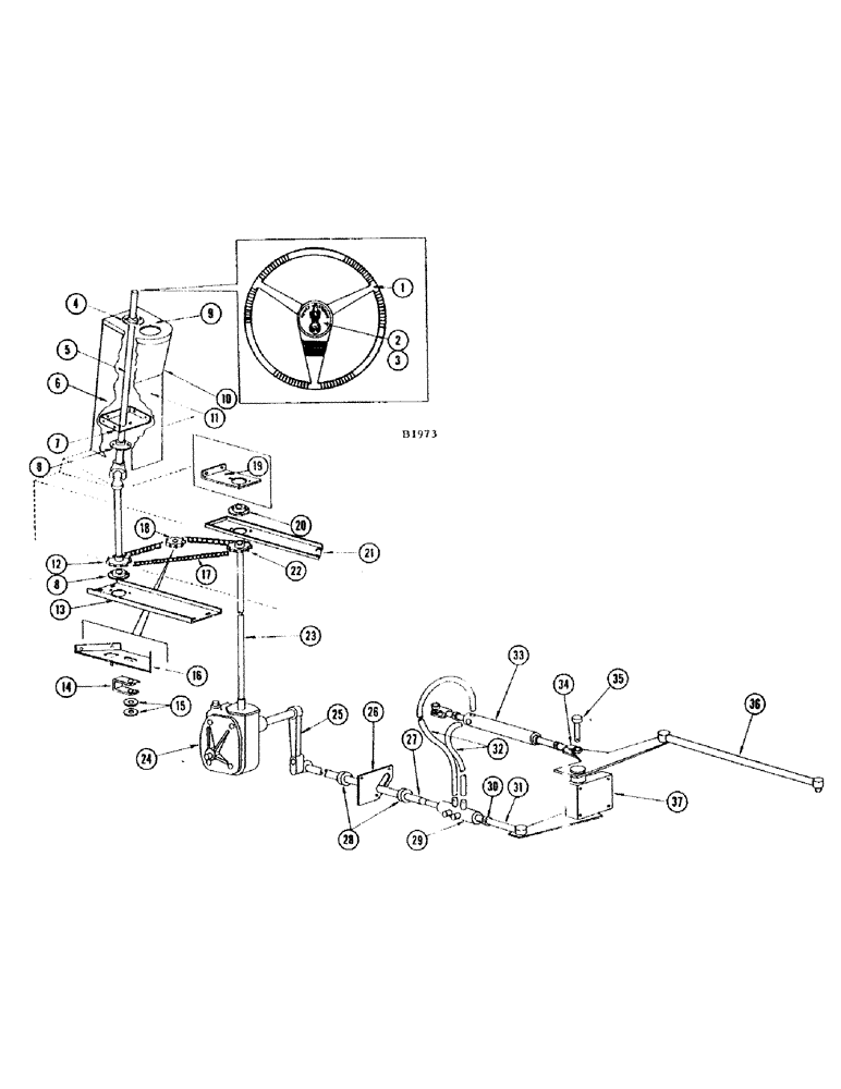 Схема запчастей Case IH 1010 - (280) - STEERING ASSEMBLY, BEFORE SERIAL NUMBER 8243201 (41) - STEERING