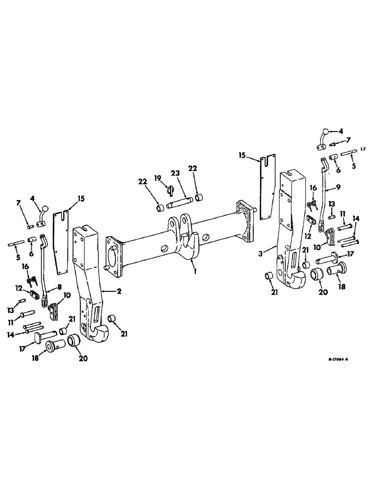 Схема запчастей Case IH 21026 - (09-12) - FRAME, THREE POINT HITCH QUICK COUPLER, CATEGORY III CONVERTIBLE TO CATEGORY II HITCH (12) - FRAME