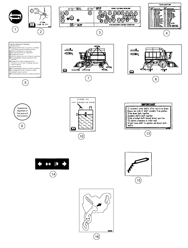 Схема запчастей Case IH CPX620 - (09F-14) - DECALS - GENERAL INSTRUCTIONS (12) - CHASSIS
