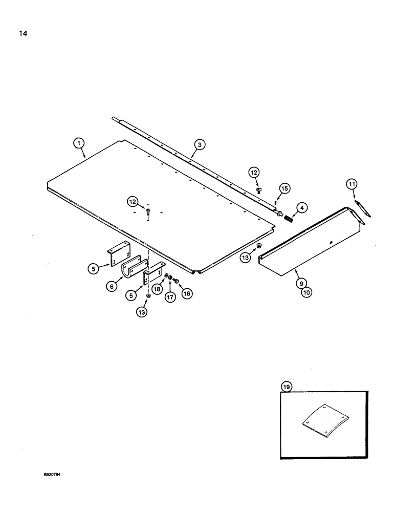 Схема запчастей Case IH 1660 - (014) - STEERING AXLE SHIELD, STATIONARY, EXTENDED LENGTH CLEANING SYSTEM (90) - PLATFORM, CAB, BODYWORK AND DECALS