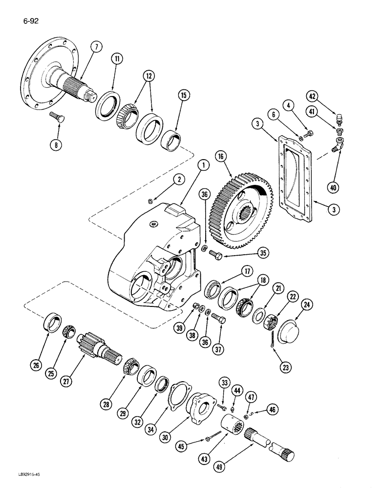 Схема запчастей Case IH 1680 - (6-092) - FINAL DRIVE (03) - POWER TRAIN