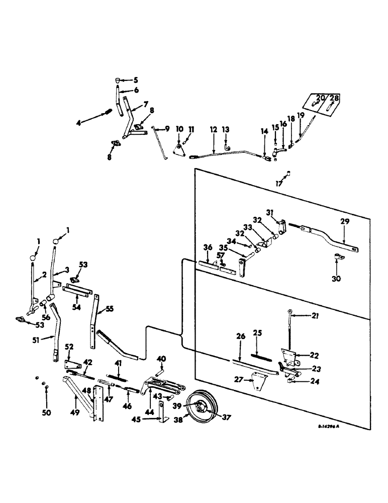 Схема запчастей Case IH 303 - (135) - SEPARATOR DRIVE CLUTCH AND THROTTLE CONTROLS, SERIAL NO.7278 AND ABOVE (72) - SEPARATION