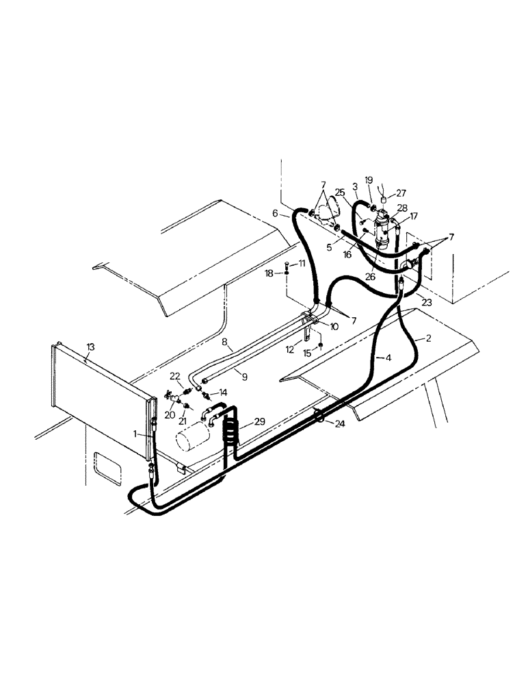 Схема запчастей Case IH KS-325 - (03-07) - A/C & HEATER PLUMBING, CAT 3406 ENGINE (03) - Climate Control