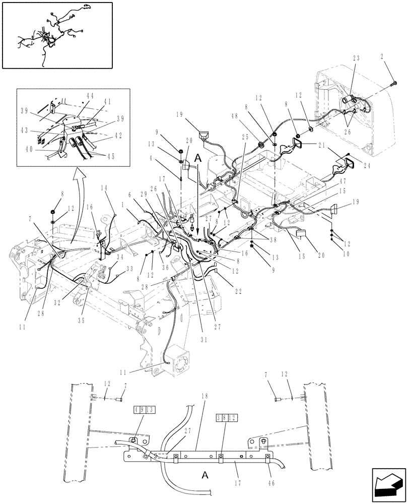 Схема запчастей Case IH WD2303 - (06.03[2]) - ELECTRICAL, REAR FRAME, 4-CYLINDER (06) - ELECTRICAL
