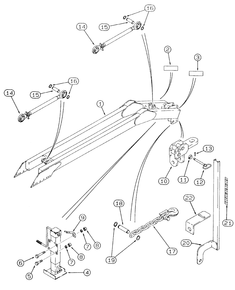 Схема запчастей Case IH 6800 - (9-02) - MAIN FRAME, HITCH AND JACK (09) - CHASSIS/ATTACHMENTS