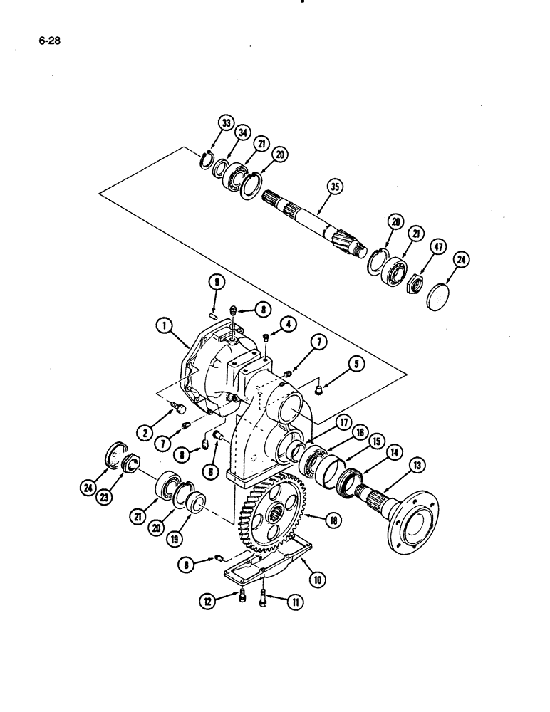 Схема запчастей Case IH 275 - (6-28) - REAR AXLE FINAL DRIVE (06) - POWER TRAIN