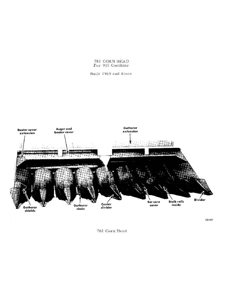 Схема запчастей Case IH 782 - (P-01) - 782 CORN HEAD (00) - GENERAL & PICTORIAL INDEX