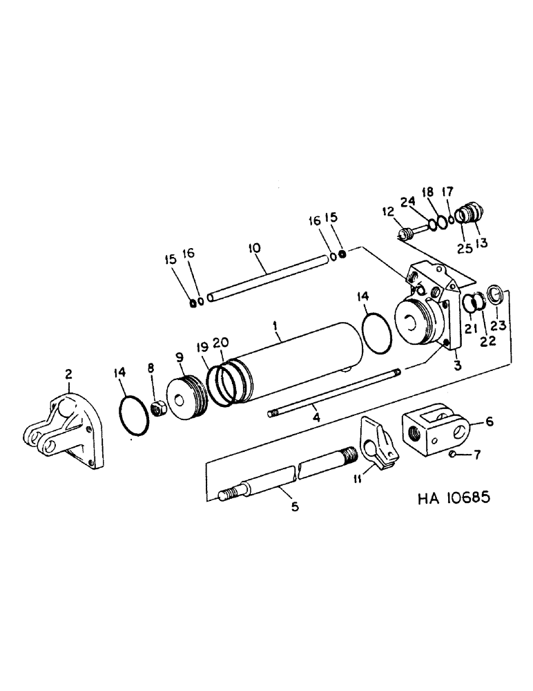Схема запчастей Case IH 60 - (A-27) - HYDRAULIC CYLINDER, IH, 3.5 X 8 DOUBLE ACTING 