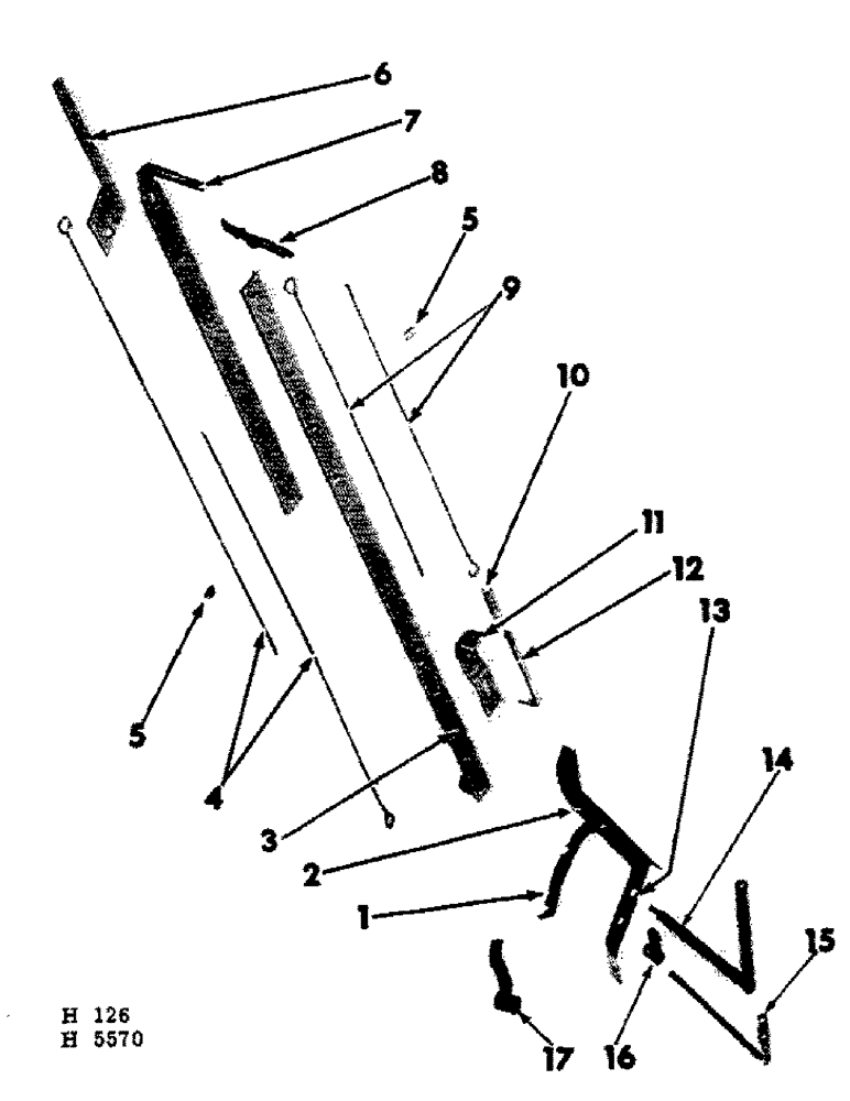 Схема запчастей Case IH 75 - (A-14) - DECLUTCH LEVER, REGULAR 1966 AND SINCE 