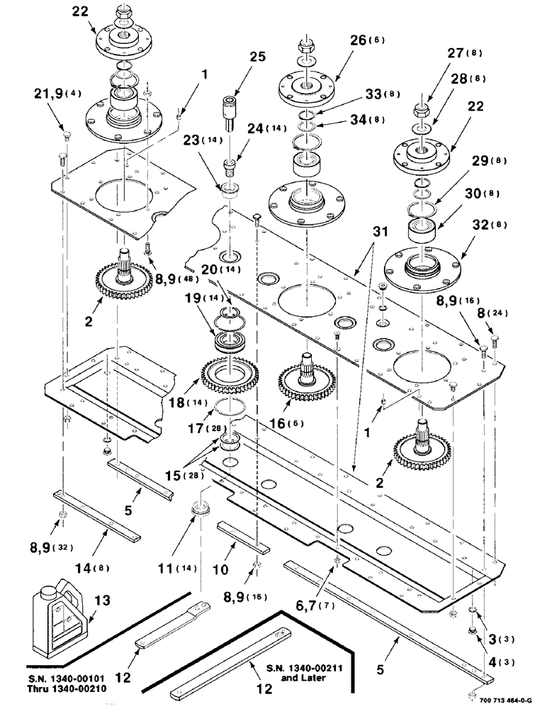 Схема запчастей Case IH 8312 - (3-04) - CUTTER BAR ASSEMBLY, 700713464 CUTTER BAR ASSEMBLY COMPLETE (58) - ATTACHMENTS/HEADERS