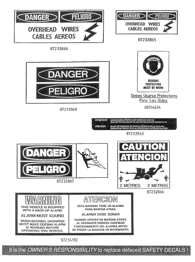 Схема запчастей Case IH 7700 - (C05[60A]) - SAFETY DECALS Engine & Engine Attachments