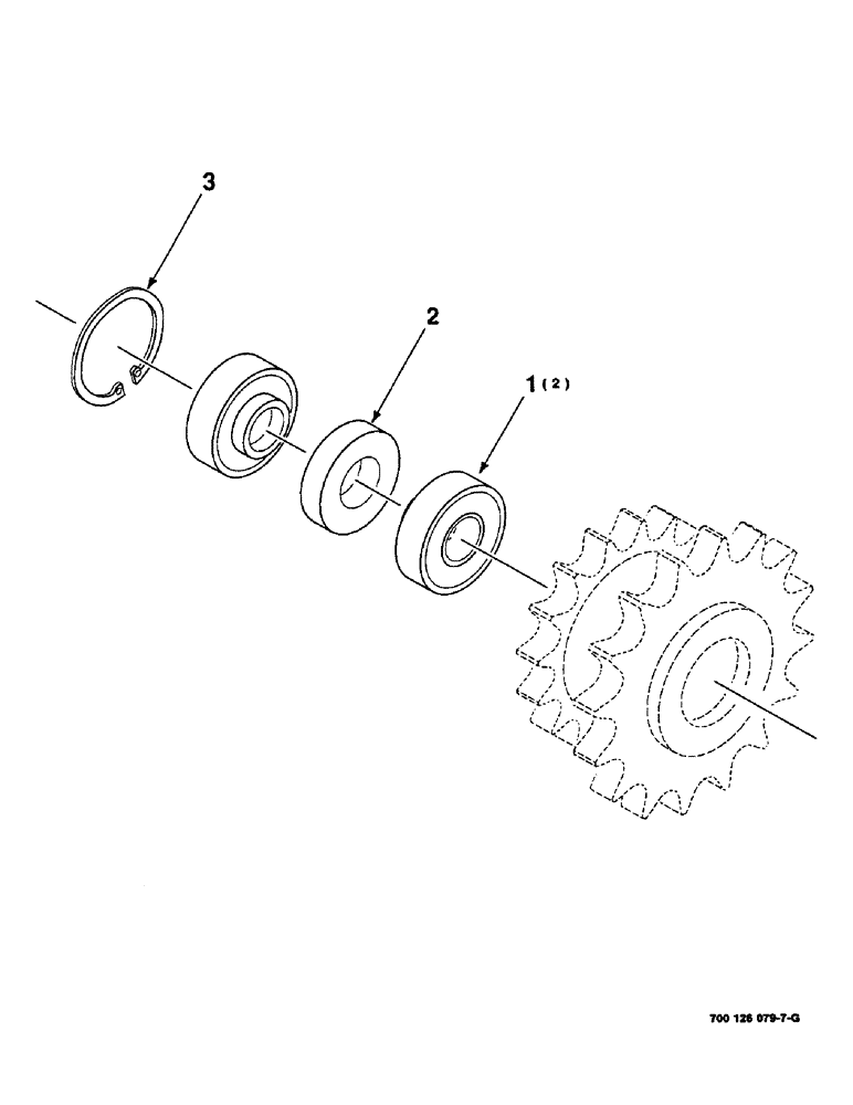 Схема запчастей Case IH 8750 - (4-12) - SPROCKET IDLER ASSEMBLY (58) - ATTACHMENTS/HEADERS
