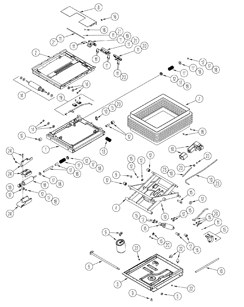 Схема запчастей Case IH STX440 - (09-27) - SEAT SUSPENSION (09) - CHASSIS/ATTACHMENTS