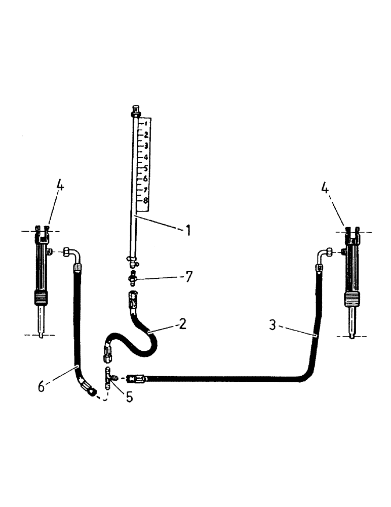 Схема запчастей Case IH 7700 - (B05-97) - HYDRAULICS, CIRCUIT, HEIGHT INDICATOR 7700 Hydraulic Components & Circuits