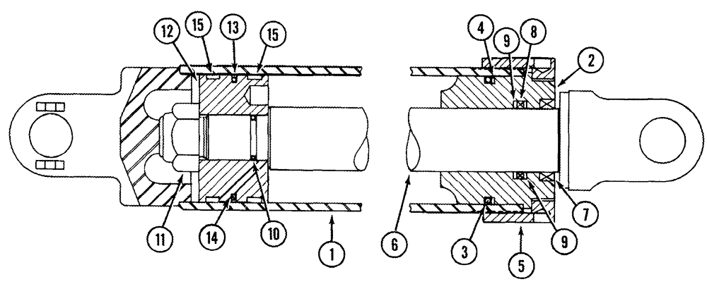 Схема запчастей Case IH 165 - (08-04) - CYLINDER ASSY ROLLOVER, 403900R93 CYLINDER ASSEMBLY (08) - HYDRAULICS